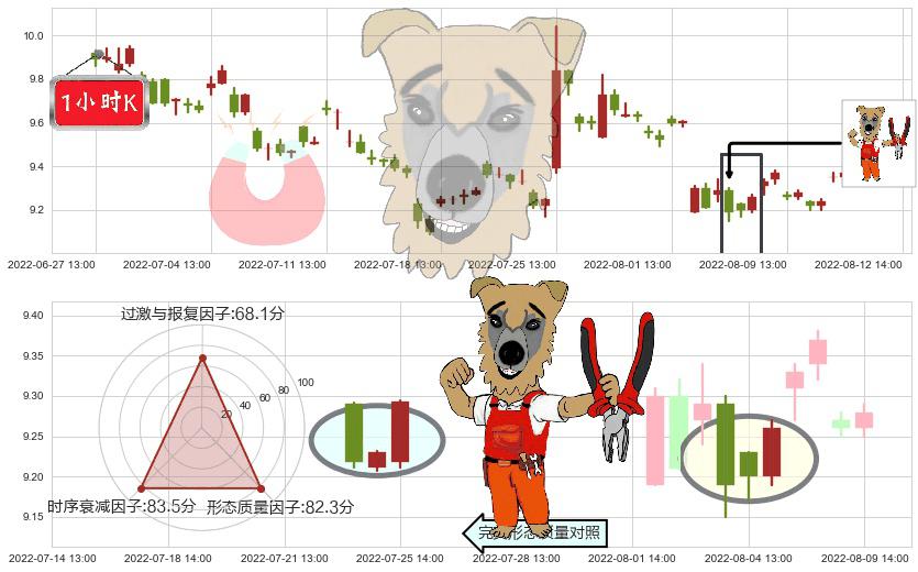 双鹭药业(sz002038)上涨镊子线（U形磁铁）K线图-阿布量化
