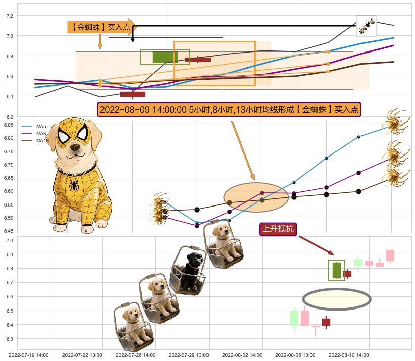 上升抵抗+下探上涨 ➕ 【金蜘蛛】买入点