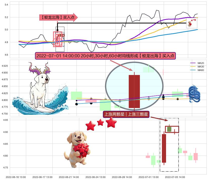 上涨两颗星 | 上涨三颗星 ➕ 【蛟龙出海】买入点