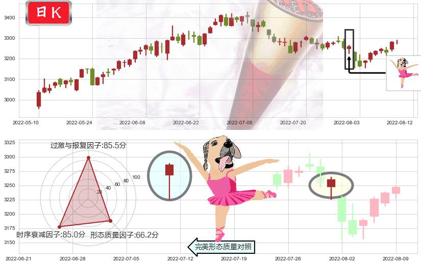 上证指数(sh000001)单针探底（定海神针）K线图-阿布量化