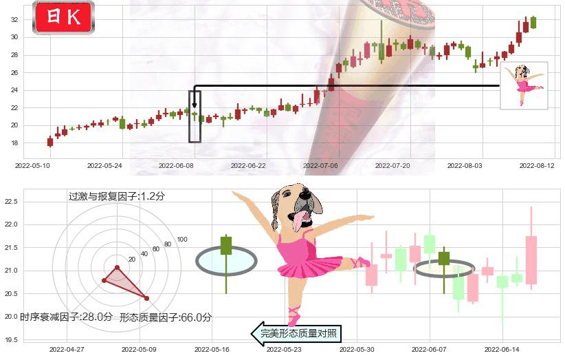 联创光电(sh600363)单针探底(定海神针)K线图-阿布量化
