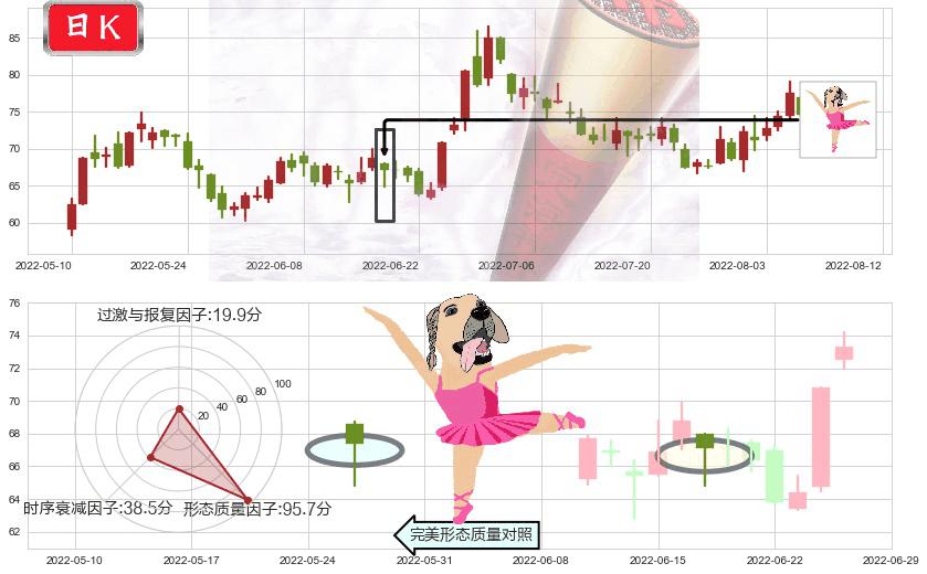 闻泰科技(sh600745)单针探底(定海神针)K线图-阿布量化