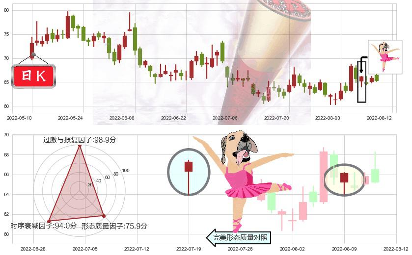 扬杰科技(sz300373)单针探底（定海神针）K线图-阿布量化