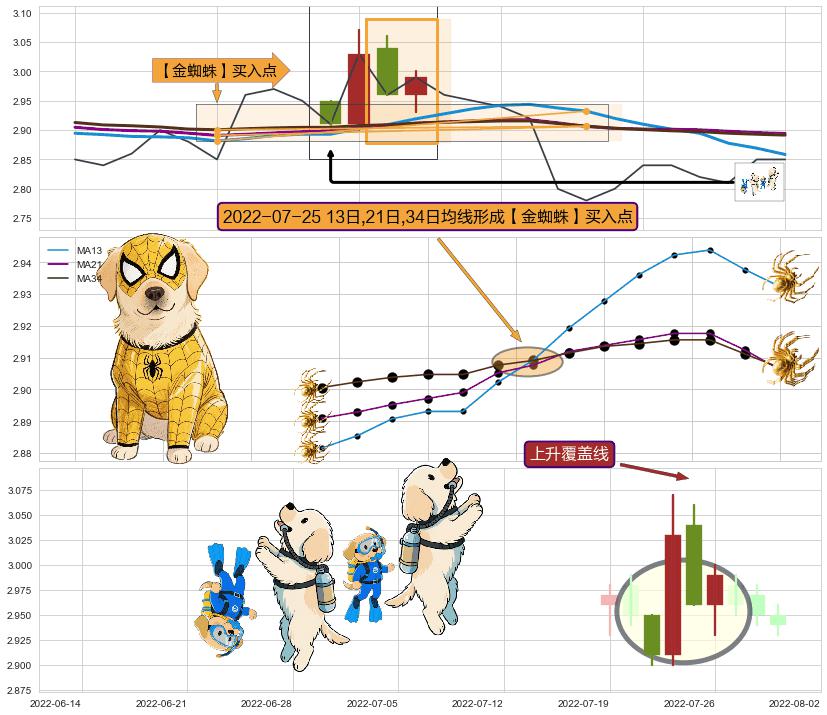上升覆盖线 ➕ 【金蜘蛛】买入点