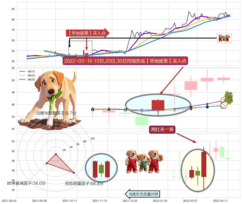 两红夹一黑+上涨两颗星 | 上涨三颗星 ➕ 【旱地拔葱】买入点
