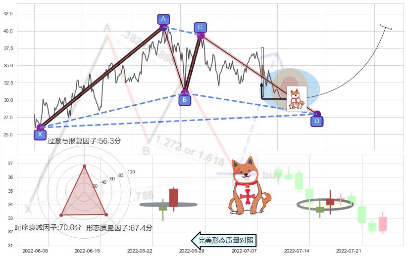 上涨孤独十字星+单针探底（定海神针） ➕ 谐波(XABCD)