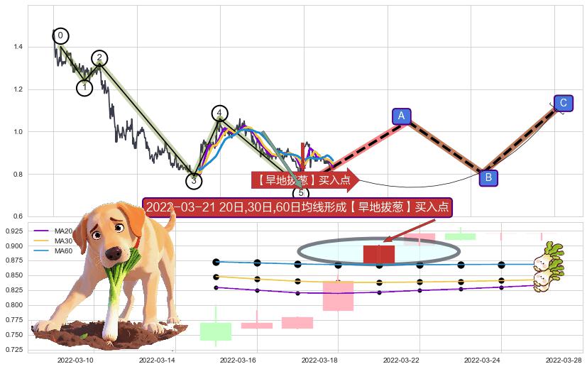 【旱地拔葱】买入点+【蛟龙出海】买入点+【高山滑雪】买入点 ➕ 调整浪ABC