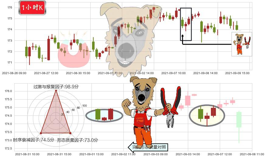 美国生科ETF-iShares(usIBB)上涨镊子线(U形磁铁)K线图-阿布量化