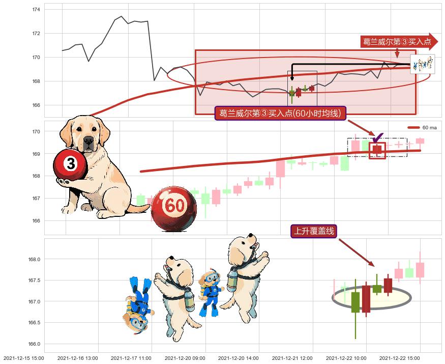上升覆盖线+多方炮+单针探底（定海神针）+冉冉上升|稳步上涨+低档五阳线+两红夹一黑+上涨Pinbar组合信号+旭日东升+中流砥柱形态+双针探底+上涨螺旋桨形态 ➕ 葛兰威尔第③买入点